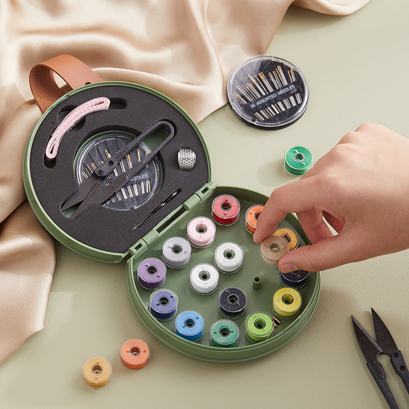 Apricot Portable Sewing Kit with Threads, Needles, and Tools - Compact Travel Case for Sewing Accessories - Image 5