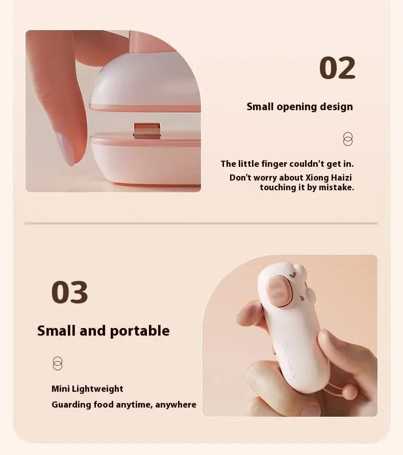 2 Pcs Pink Pig Mini Handheld Heat Sealing Machine for Food Bags – Compact, Portable, USB Rechargeable - Image 8