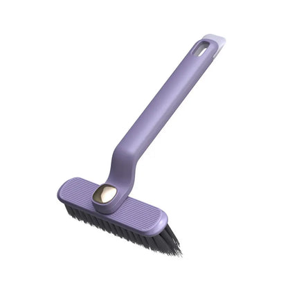 3 Pcs Purple Multi-Function Rotating Gap Cleaning Brush, 2-in-1 Hard Bristle Brush for Bathroom Tiles and Grout Lines