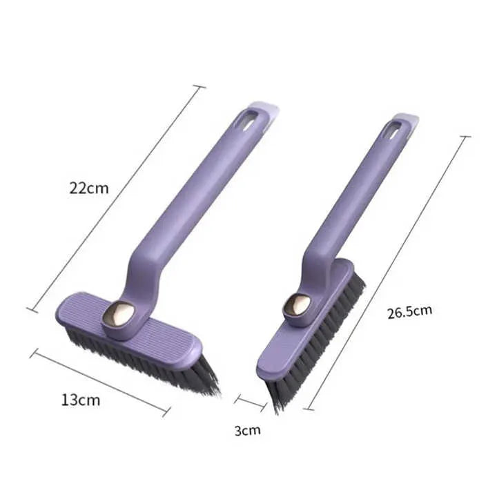 3 Pcs Purple Multi-Function Rotating Gap Cleaning Brush, 2-in-1 Hard Bristle Brush for Bathroom Tiles and Grout Lines - Image 4