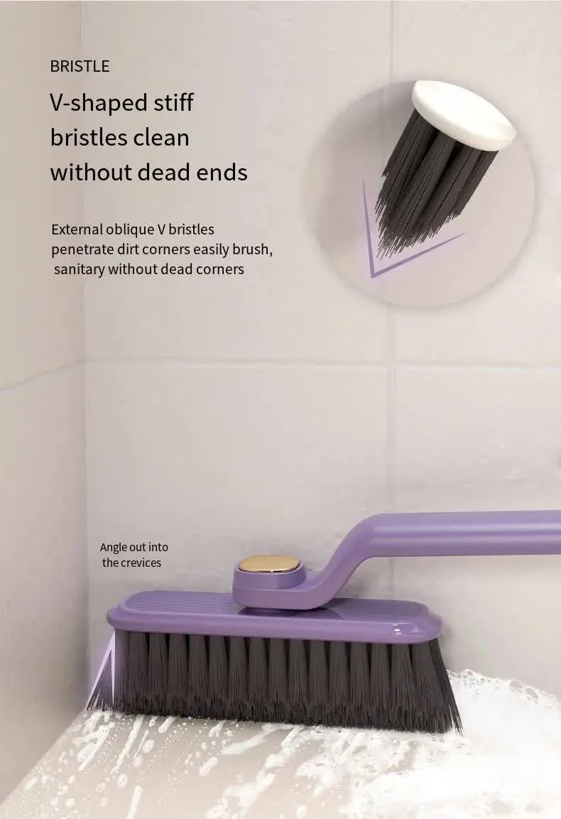 3 Pcs Purple Multi-Function Rotating Gap Cleaning Brush, 2-in-1 Hard Bristle Brush for Bathroom Tiles and Grout Lines - Image 6