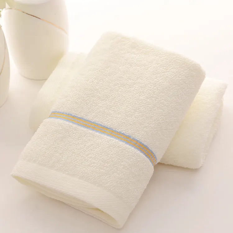 Beige Luxury Soft Cotton Towel Set - 5-Piece Bathroom Towels, Absorbent & Quick-Drying, Gentle for Sensitive Skin