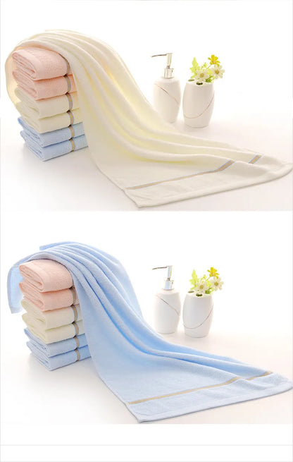 Pink Luxury Soft Cotton Towel Set - 5-Piece Bathroom Towels, Absorbent & Quick-Drying, Gentle for Sensitive Skin - Image 4