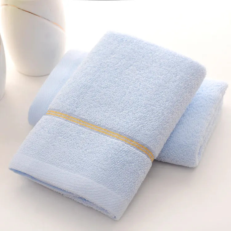 Blue Luxury Soft Cotton Towel Set - 5-Piece Bathroom Towels, Absorbent & Quick-Drying, Gentle for Sensitive Skin