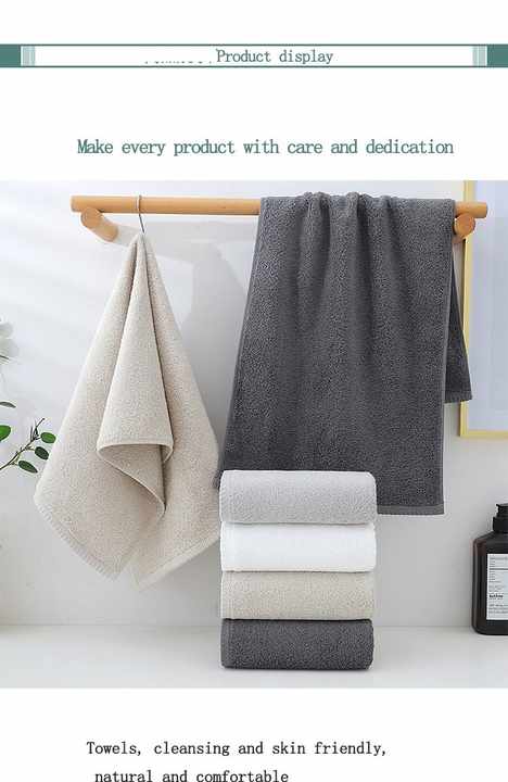 White Premium Cotton Towel Set - 6 Pieces, Soft & Absorbent Bath Towels for Adults - Image 4