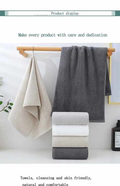 White Premium Cotton Towel Set - 6 Pieces, Soft & Absorbent Bath Towels for Adults - Image 4