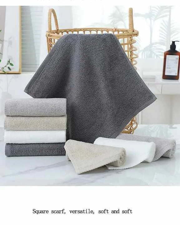 Gray and White Premium Cotton Towel Set - 6 Pieces, Soft & Absorbent Bath Towels for Adults - Image 3
