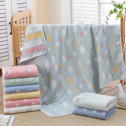 Giraffe, 6-Layer Muslin Baby Blanket - Soft Cotton Bedding for Infants and Toddlers, 110x110 cm, - Image 2