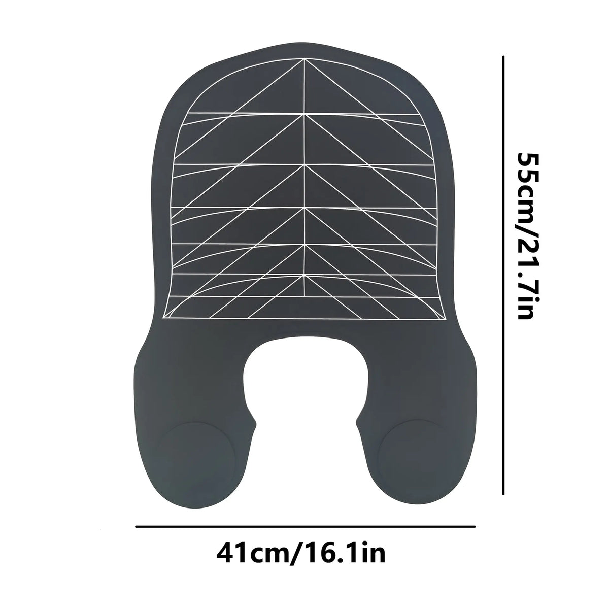 Purple Striped Silicone Hairdressing Cape - Extended Oversized Shoulder Pad for Hair Dyeing and Perming - Image 4