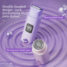 Purple Double-Headed Hair Removal Trimmer - Precision Shaving & Shortening with Type-C Charging - Image 2