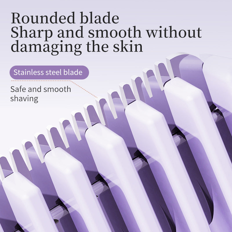 Purple Double-Headed Hair Removal Trimmer - Precision Shaving & Shortening with Type-C Charging - Image 5