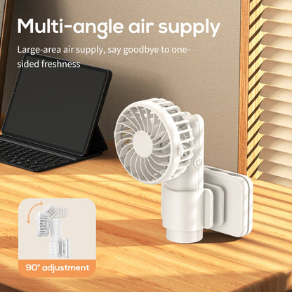 Apricot Portable Multifunctional Clip Fan DQ261 - 1000mAh Battery, 3-Speed, Quiet Cooling for Summer - Image 3