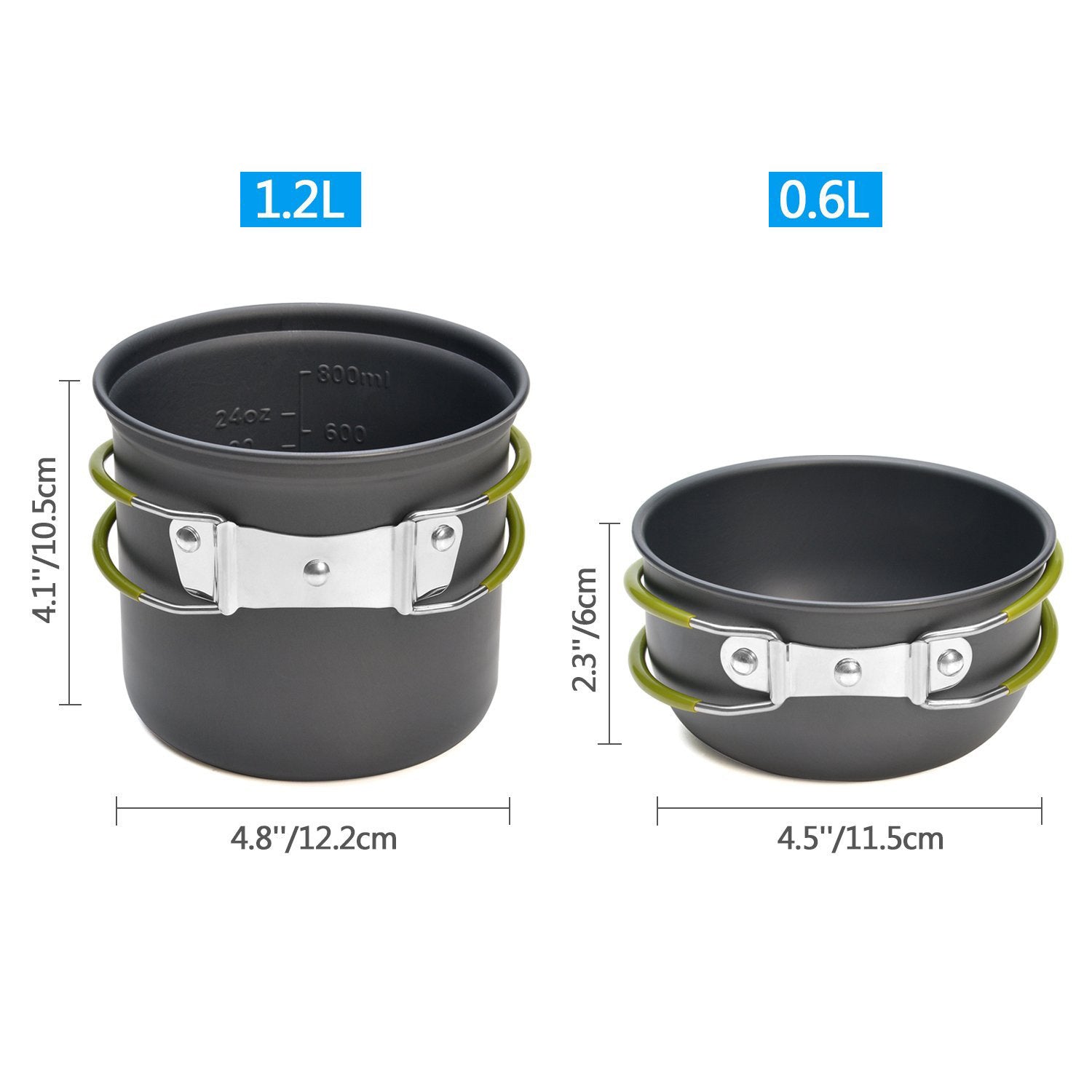 Complete Camping Cookware Set - Portable Pots, Cup, Spork, and Stove for Outdoor Adventures - Image 2