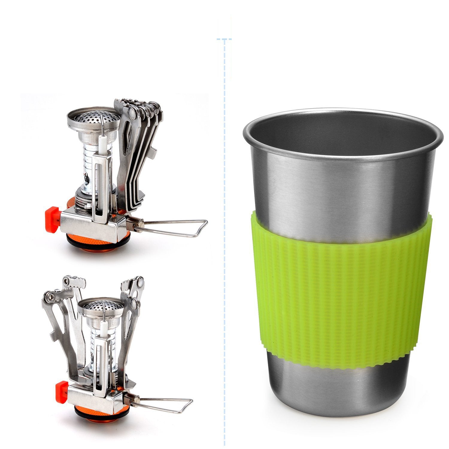 Complete Camping Cookware Set - Portable Pots, Cup, Spork, and Stove for Outdoor Adventures - Image 3
