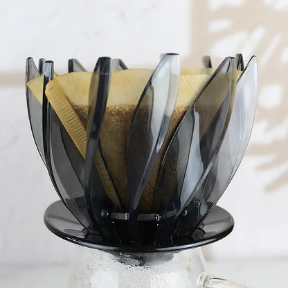 V60 Pour Over Coffee Dripper - Heat Resistant Brew Filter Cone - Purple(Black Base) - Image 4