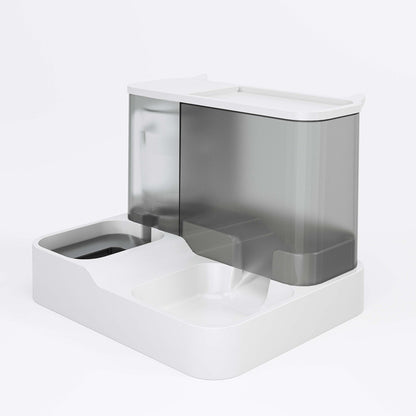 Grey Pet Feeder 3L Automatic Cat Feeder and Water Dispenser - Hassle-Free Hydration and Feeding