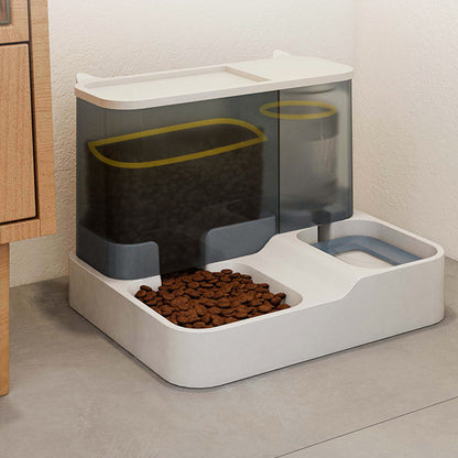 Grey Pet Feeder 3L Automatic Cat Feeder and Water Dispenser - Hassle-Free Hydration and Feeding - Image 2