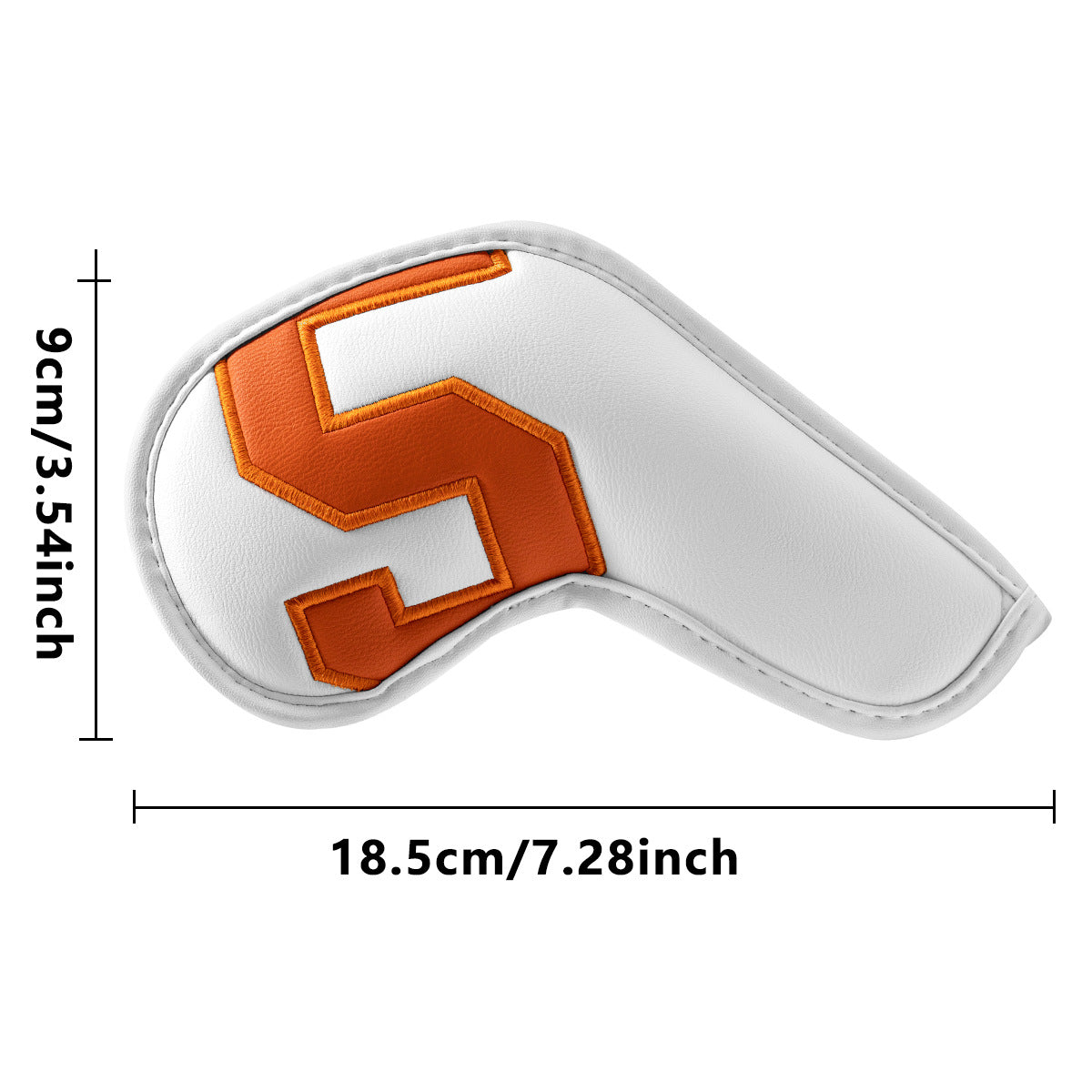 White covers with Black numbers, Premium PU Leather Golf Iron Headcover Set (10pcs) | Numbered 4-9, P, S, A, X | Protective Club Covers for Irons - Image 2