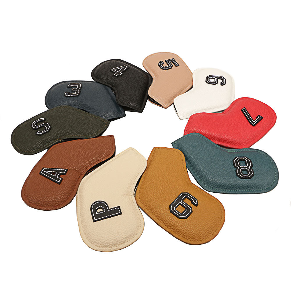 Premium PU Leather Golf Iron Headcover Set (10pcs) | Numbered 3-9, P, S, A | Protective Club Covers for Irons - Image 5