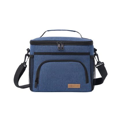 Blue Insulated Lunch Bag Cooler Tote - 9L Leakproof Thermal Lunch Box with Shoulder Strap & Pockets for Work, Picnic, Travel