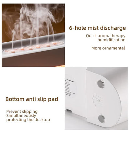 White 300ml Ultrasonic Aroma Diffuser with Cracked Light Design - Cool Mist Humidifier for Home and Office - Image 6