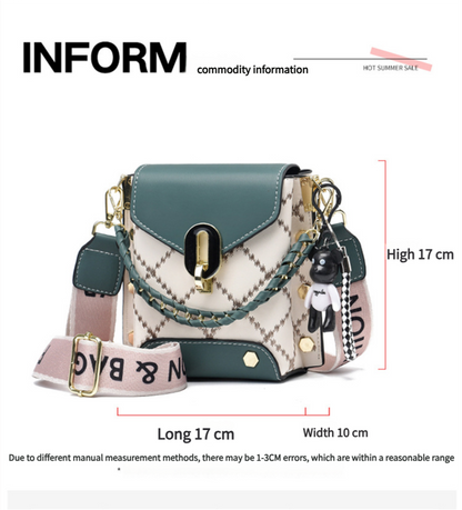 khaki Stylish Korean Minimalist Crossbody Bag - Elegant Small Square Shoulder Bag with Phone Pocket - Image 6