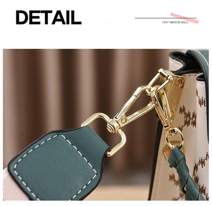 Coffee Stylish Korean Minimalist Crossbody Bag - Elegant Small Square Shoulder Bag with Phone Pocket - Image 3