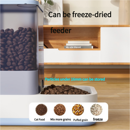 Pink 2-in-1 Automatic Pet Water and Food Dispenser - Gravity Feeder for Cats and Dogs - Image 3