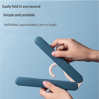 2PCS Green Portable Travel Hanger with Hidden Clips - Lightweight Folding Clothes Hanger for Socks and Small Items - Image 5