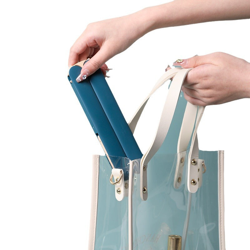 2PCS Blue Portable Travel Hanger with Hidden Clips - Lightweight Folding Clothes Hanger for Socks and Small Items - Image 4