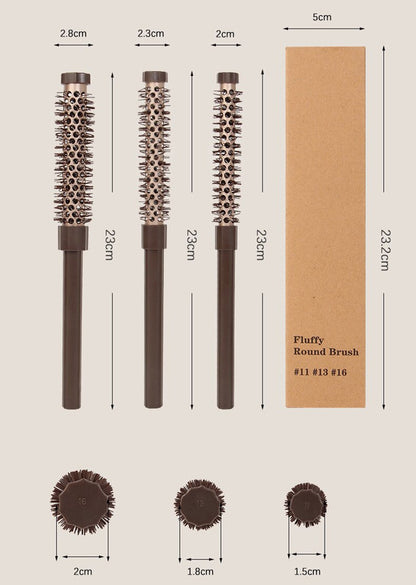 Fluffy Round Hair Brush Set #11 #13 #16 - Volumizing Ceramic Styling Tools for Salon-Perfect Blowouts - Image 4