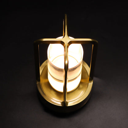 Gold Rechargeable Table Lamp - Touch Dimming 3-Color LED Light for Bedroom and Office - Image 3