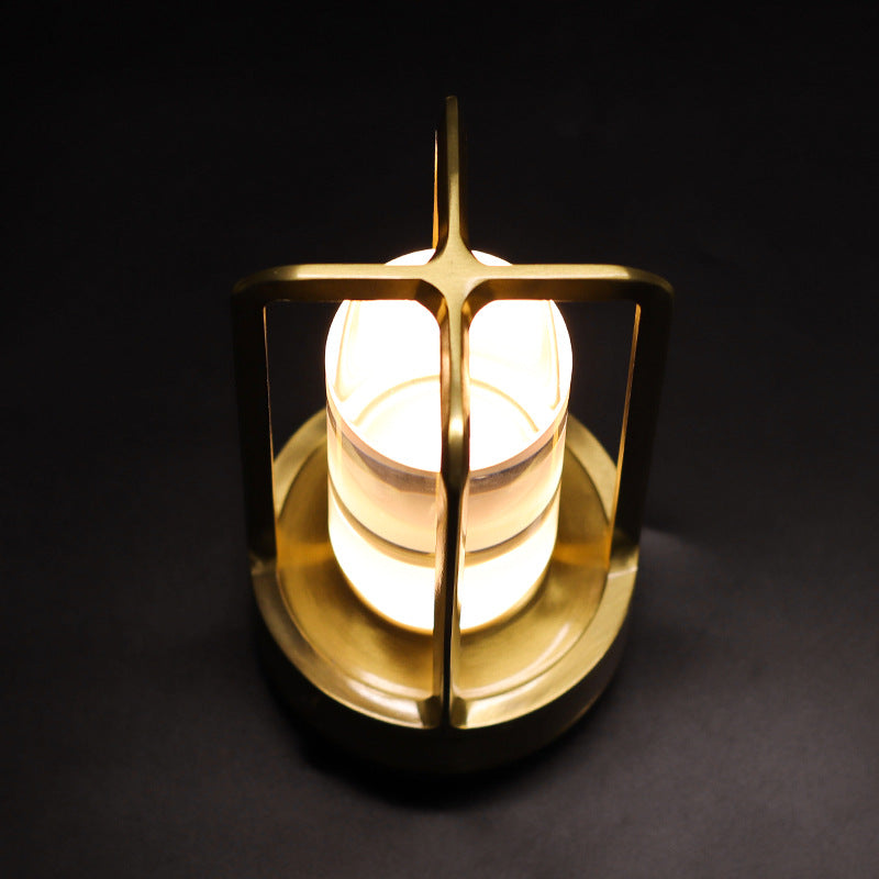 Black Rechargeable Table Lamp - Touch Dimming 3-Color LED Light for Bedroom and Office - Image 3