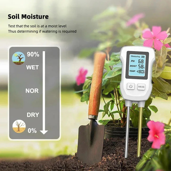 3-in-1 Soil Detector for pH, Moisture, and Temperature - Gardening Tool for Healthy Plants (Battery not included) - Image 2