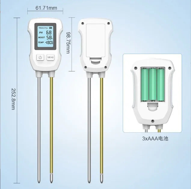3-in-1 Soil Detector for pH, Moisture, and Temperature - Gardening Tool for Healthy Plants (Battery not included) - Image 4