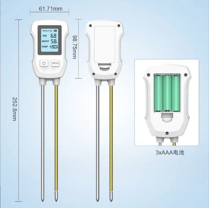 3-in-1 Soil Detector for pH, Moisture, and Temperature - Gardening Tool for Healthy Plants (Battery not included) - Image 4