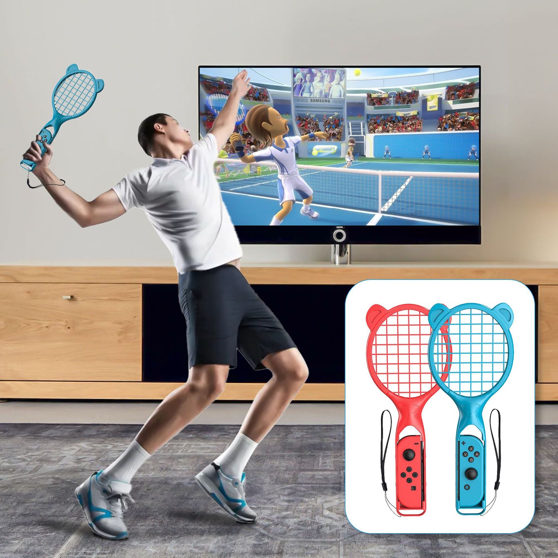 18-in-1 Motion-Sensing Sports Kit for Gaming Consoles - Tennis, Golf, and Fitness Accessories - Image 2