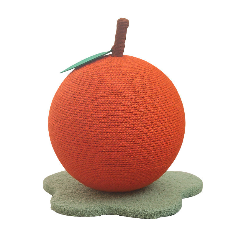 Adorable Orange-Shaped Cat Scratcher - Durable Sisal & Soft Base (Large size: 30x30x33cm) - Image 3