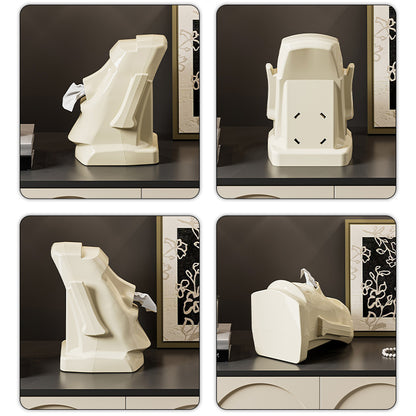 Black Versatile Desktop Headphone Stand & Tissue Box (23.5x17x14.5cm) - Image 4