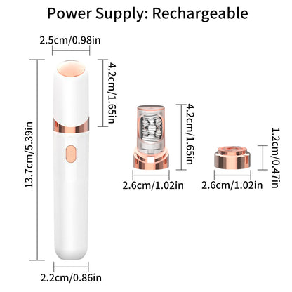 Pink 2-in-1 Mini Electric Shaver and Hair Removal Device for Women - Image 3