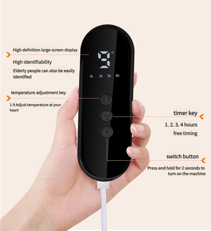 Premium Electric Foot Warmer - Fast Heating Pad with 9 Temperature Levels & 4 Timer Settings, Ultra-Soft Washable Lining for Home & Office - Image 3
