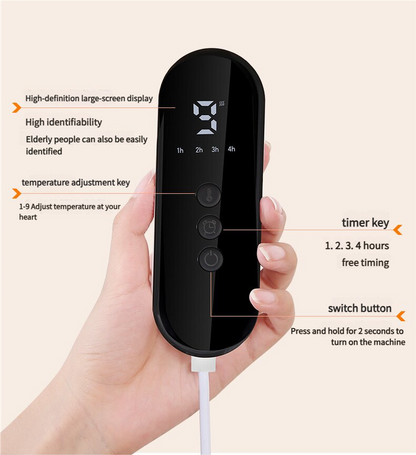 Premium Electric Foot Warmer - Fast Heating Pad with 9 Temperature Levels & 4 Timer Settings, Ultra-Soft Washable Lining for Home & Office - Image 3