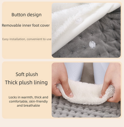 Premium Electric Foot Warmer - Fast Heating Pad with 9 Temperature Levels & 4 Timer Settings, Ultra-Soft Washable Lining for Home & Office - Image 6