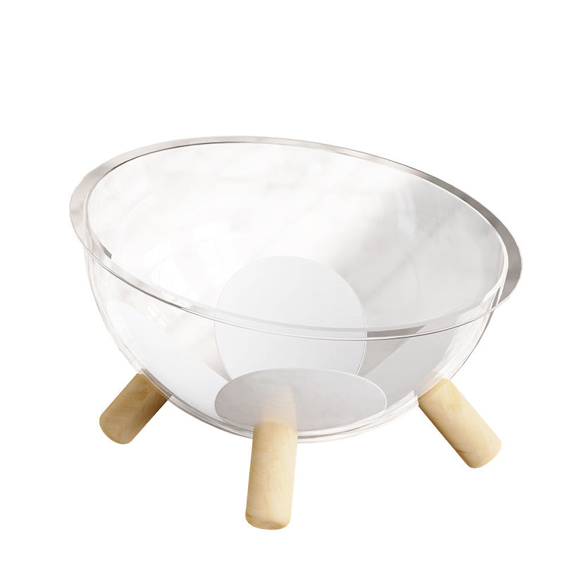Luxury Transparent Cat Bed with Wooden Legs - Stylish Pet Nest - Image 5