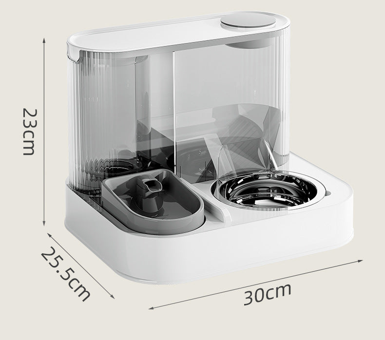 Automatic Pet Feeder and Water Bowl - 2-in-1 Yellow Stainless Steel Bowl Cat Feeding Station - Image 7