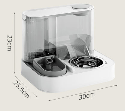 Automatic Pet Feeder and Water Bowl - 2-in-1 Yellow Stainless Steel Bowl Cat Feeding Station - Image 7