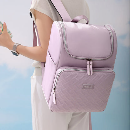 Purple Waterproof Insulated Backpack - Large Capacity Cooler Bag for Camping and Picnics - Image 2