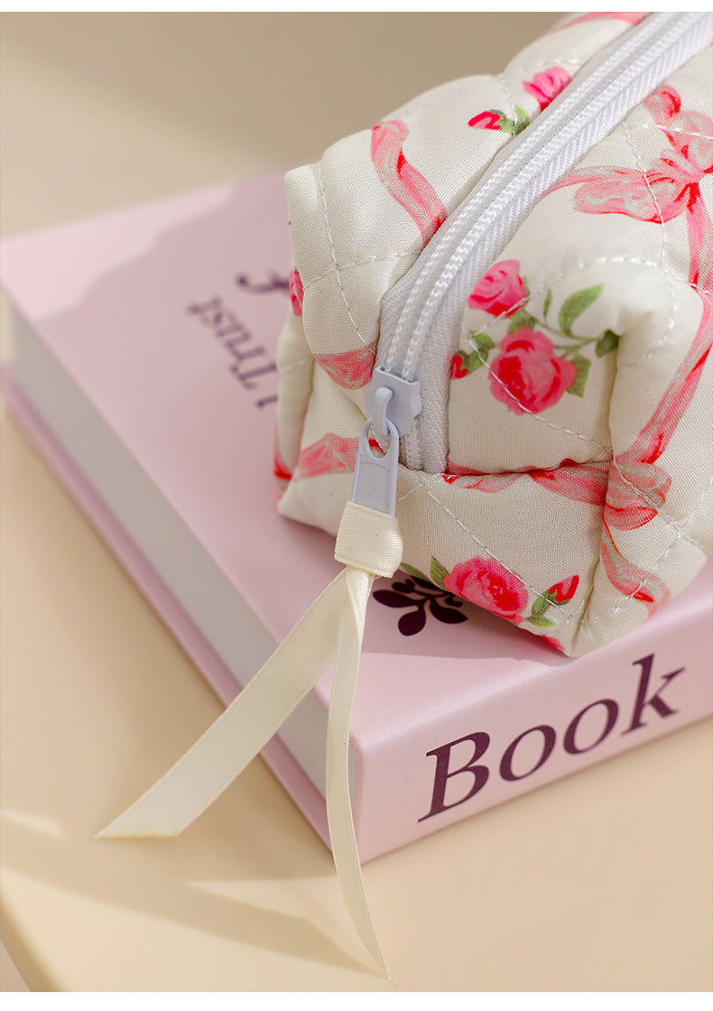 Pink Elegant 3-Piece Cosmetic Storage Set - Portable Skincare and Travel Pouch - Image 5