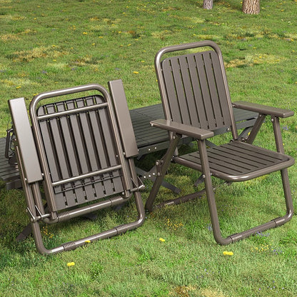 Coffee Portable Folding Chair - Outdoor Beach and Camping Recliner - Image 6