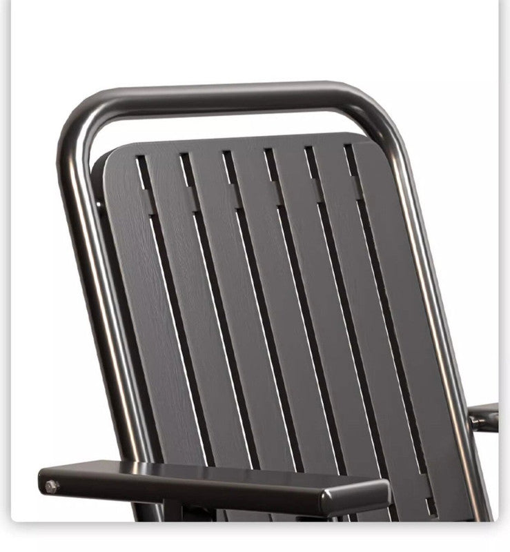 Black Portable Folding Chair - Outdoor Beach and Camping Recliner - Image 3